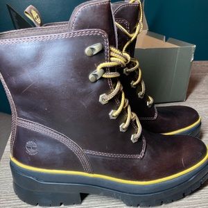 Timberland Women’s Malynn EK Waterproof Mid Boot Dark Brown size 9 NEW With Box